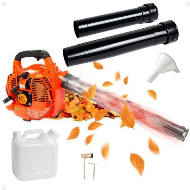 Imagem de BASCCO - Soprador de Folhas a Gasolina 26 Cilindradas - 2 Tempos, Completo,Potente, Eficiente para Jardim e Limpeza externa