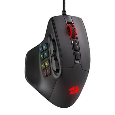 Imagem de Mouse Gamer Redragon Aatrox RGB 15 Botões Programáveis para MMO PAW3327 12400 DPI M811-RGB