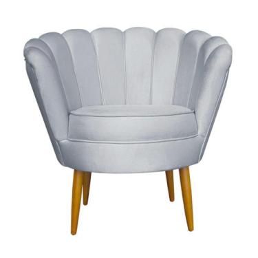 Imagem de Poltrona Petala para Sala TV e Recepção - Leo Decor, CINZA