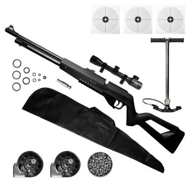 Imagem de Carabina Pcp G850 5,5mm +luneta 4x32eg+capa+muni+bomba+alvo 5.5 Mm Preto