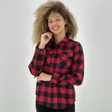 Imagem de Camisa Blue Rose Xadrez Flanela Feminina-Feminino