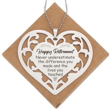 Imagem de Ornamento de coração presente de aposentadoria para professor, enfermeira, colega de trabalho, amigo, nunca subestime a diferença que você fez, citação lembrança para mulheres e homens, festa de