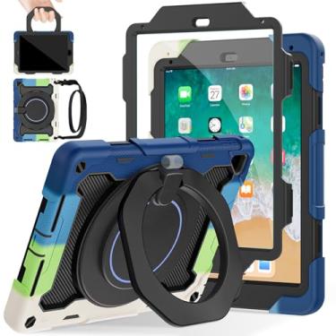 Imagem de ROISKIN Capa para iPad 6ª 5ª geração de 9,7 polegadas, Pro 9,7, Air 2 com alça de mão com suporte de 360 [protetor de tela, proteção contra quedas de 4,6 metros] Heavy Duty Air 2/Pro 9.7/iPad 6ª 5ª