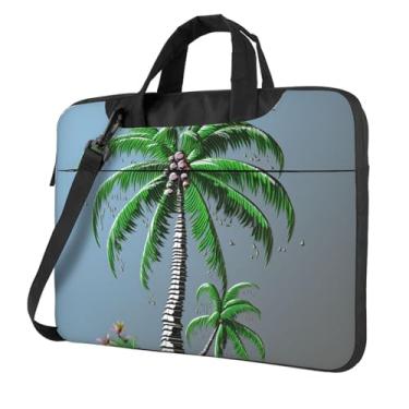 Imagem de Capa protetora para notebook de coqueiro à prova de choque bolsa portátil para laptop à prova d'água para homens e mulheres, Preto, 14 inch