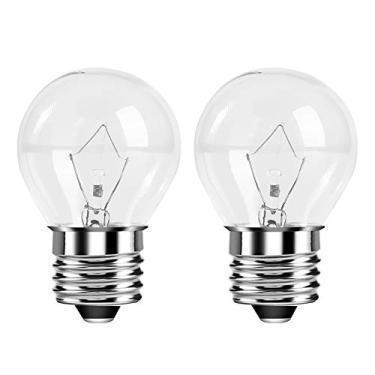 Imagem de Lâmpada de Forno para Aparelho 40W para Geladeira sobre Coifa Fogão Lâmpada de Reposição de Micro-Ondas Alta Temperatura Resistente A15 Incandescente E26 Base Média 120V Branco Macio Pacote com 2