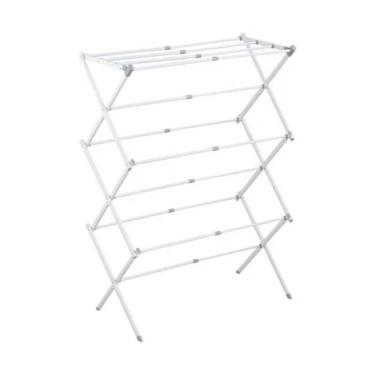 Imagem de Varal Vertical Retrátil De Chão Branco 10 Kilos Portátil