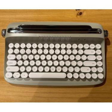 Imagem de Teclado bluetooth Retrô para tablet e celulares - Actto, Verde Oliva