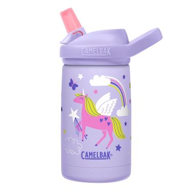 Imagem de Camelbak, Garrafa Eddy Kids De 350 mL, Isolamento Térmico, Aço Inoxidável, Sistema De Proteção Contra Engasgamento, Sem Vazamentos, Livres De Materiais Tóxicos, Fácil De Limpar, Unicórnio Mágico