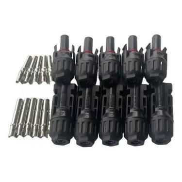 Imagem de Conector MC4 Snetec 30A 1000V Painel Solar - Kit 5 Pares