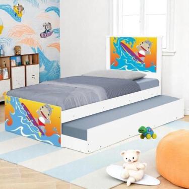 Imagem de Bicama Juvenil com Cabeceira Adesivada Surfista - CASA H