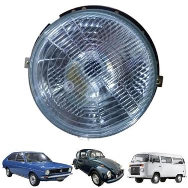 Imagem de Farol kombi clipper e fusca passat lente vidro carcaça ferro - FORT LU