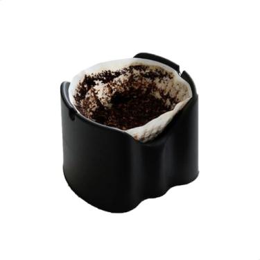 Imagem de watchget Coffee Grounds Cinzeiro para cigarro, suporte para moagem de café serve para filtro de onda de cone e gotejamento de orelha suspenso, cinzeiro de bar de escritório em casa, preto