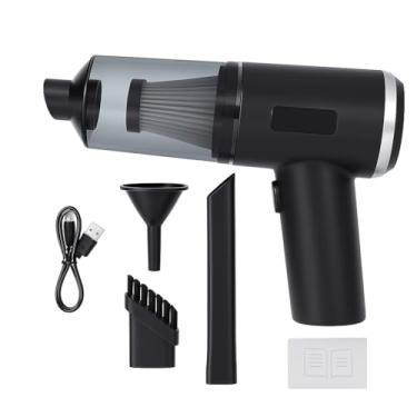 Imagem de Aspirador de Pó Portátil 2 em 1 6000Pa — Aspirar e Soprar, USB Recarregável, Filtro HEPA Lavável, para Carro, Teclado e Casa