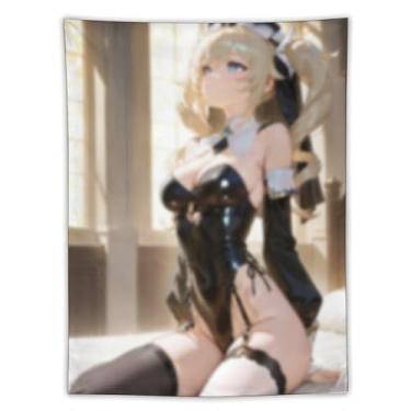 Imagem de LIEGBMEU Tapeçaria sexy sexy de anime menina 152.4 cm x 203.2 cm interior exterior parede colcha arte decoração de tapeçaria caprichosa, AF120