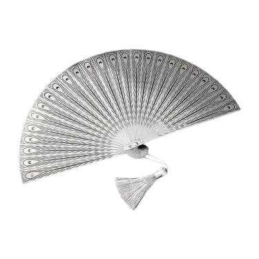 Imagem de UGPLM Ventilador portátil de metal compacto, elegante, portátil, design simples, dobrável, fácil de transportar para ambientes externos