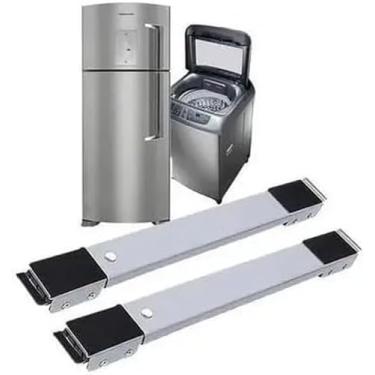 Imagem de Suporte Móvel Ajustável com Rodinhas Ideal para Geladeiras, Máquinas de Lavar e Móveis, Resistente, Reforçado, Até 200 Kg- Linha Premium