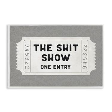 Imagem de Stupell Industries Sh*t Show Entry Ticket White Framed Giclee Art Design por Lettered and Lined, 12 x 18