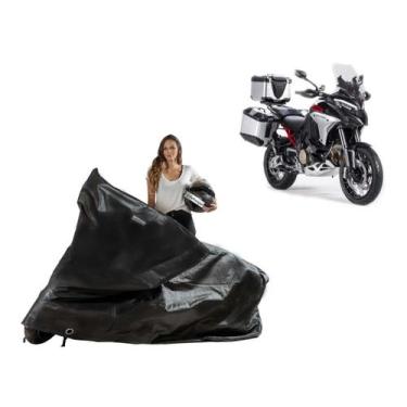 Imagem de Capa Protetora Moto Ducati Multstrada V4 com Baú - Kahawai, Preto