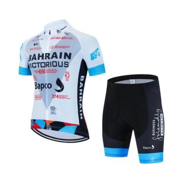 Imagem de Camisa e Bermuda de Ciclismo Masculina para Verão - Manga Curta - MTB,