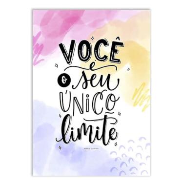Imagem de Placa Decorativa Frases Você É Seu Único Limite Decoração Poster Quarto Sala