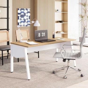 Imagem de Mesa Escritório 1,50m c/ Tampo Chanfrado e Pés Metálicos F5 - F5 Offic