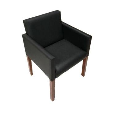 Imagem de Poltrona Nina Executiva Para Sala De Recepção Em Tecido Sintético - Pr