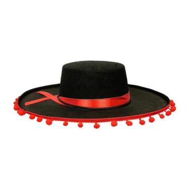 Imagem de Chapéu Espanhol Mariachi Adulto Carnaval Halloween - Fantasias Carol B