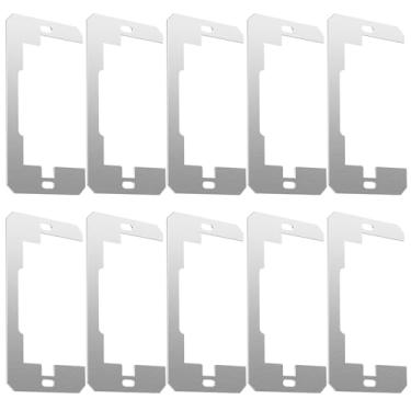 Imagem de Espaçador de placa de parede, 10 peças, placa de nivelamento de metal, espaçadores de receptáculo, nivelador de interruptor de dispositivo duradouro, espaçadores de receptáculo multiuso, nivelador de