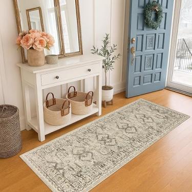 Imagem de Fame Rugs Tapete de corredor turco vintage de 6 cm x 15 cm – Tapete macio dobrável para corredor e entrada, corredor interno lavável