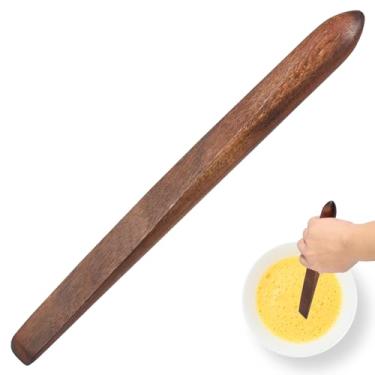 Imagem de Espátula para misturar pão, batedor de massa dinamarquesa, fermento de acácia, 28 cm, palito de mistura de pão, espátula de madeira de acácia, ferramentas práticas para fazer pão