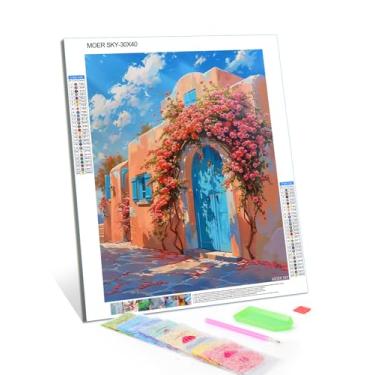 Imagem de Kit de pintura de diamante, casa de flores, kits de arte de diamante para adultos, faça você mesmo, broca, bordado, ponto cruz, pedras preciosas para artesanato, joias de cristal 5D, artesanato adulto