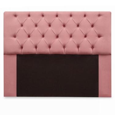 Imagem de Cabeceira Mirage Casal 140 cm Suede Rosa - Twdecora