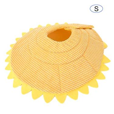 Imagem de Dog Cute Cone Pet Neck Collar Cone Post Surgery Stress Recovery Collar Pet Sunflower Plush Cover with for Dog Cat Puppy(S)