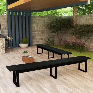Imagem de Conjunto de Bancos Retangular Industrial Para Áreas Externas - Móveis 