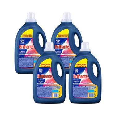 Imagem de Kit 4 Lava-Roupas Líquido Brilhante Limpeza Total 5l