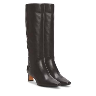 Imagem de Vince Camuto Bota de cano alto feminina Avriah Wide Calf, Panturrilha larga preta, 42