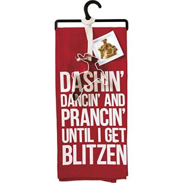 Imagem de Primitives by Kathy – Conjunto de cortadores de biscoito de toalha e rena, de algodão, para dançar, dar um toque de Natal e amassar até eu receber Blitzen