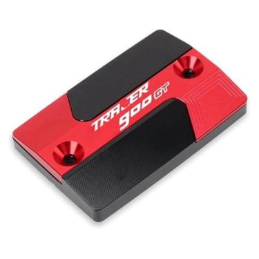 Imagem de Tampa do tanque de fluido do reservatório de freio dianteiro CNC para motocicletas compatível com Y&AMAHA MT-09 Tracer 900GT MT-07 Tracer 700GT MT07 MT09 (Red-Tracer 900GT)