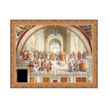 Imagem de Quadro Escola de Atenas com moldura (PP)