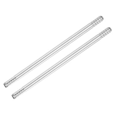 Imagem de PATIKIL Acessórios de farpa de mangueira de 6 mm, 2 peças de emenda de aço inoxidável 316, adaptador de junta de extremidade dupla, acessórios farpados de metal para tubos de água a gás líquido, prata