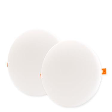 Imagem de Kit 2 Painel Led Borda Infinita 24w Embutir Sobrepor 2em1 Redondo 6000k