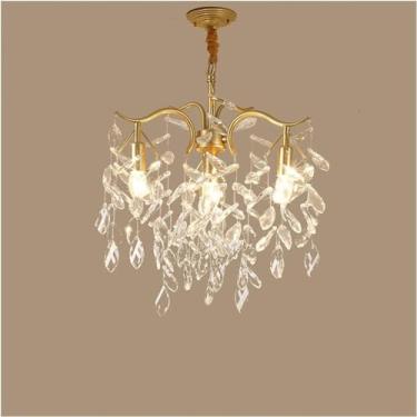 Imagem de Lustre LED Moderno Lustre Lâmpada, Lustres de Cristal LED Ouro Preto Lustre Iluminação de Luxo Cozinha Jantar Sala de Estar Quarto Lâmpada Lustre Pendente Decoração para Casa Lâmpada, Ouro-4