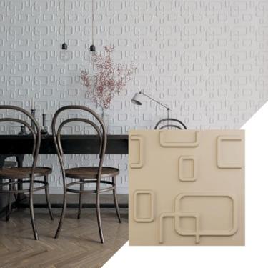Imagem de Ekena Millwork WP12X12OSGBE Oslo painéis de parede termoformados, bege esfumaçado, 2,5 metros quadrados