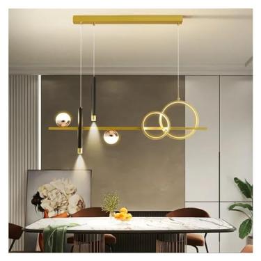 Imagem de Luminária pendente LED minimalista moderna (com holofote) compatível com cozinhas, mesas de jantar, restaurantes e escritórios.,Lustres