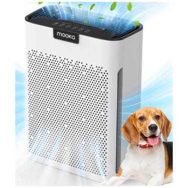 Imagem de Purificador de Ar para Ambientes até 185m² com Filtro H13 HEPA, Função de Aromaterapia e 4 Velocidades, 110V, MOOKA KJ190L