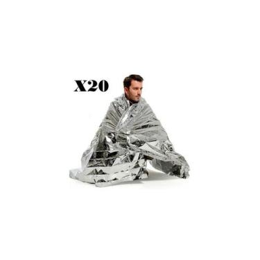Imagem de Pacote de cobertor térmico de emergência x20 Alumínio Camping Survival