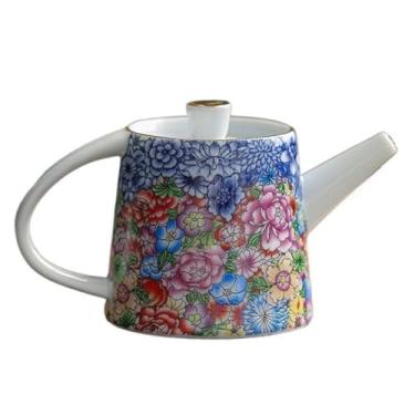 Imagem de Conjunto de chá de Kung Fu feito à mão, infusor de chá de cerâmica com filtro, pote único, bule de chá esmaltado pintado à mão, bule de chá de cerâmica