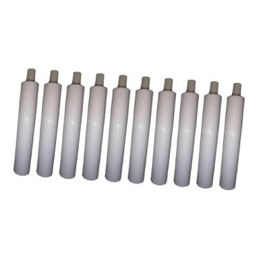 Imagem de Colaxi Tubos de tinta de alumínio vazios, armazenamento de pasta de dente, frascos compactos portáteis para embalagem de amostras, potes para armazenamento, 10 Unidades de 100ml