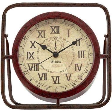 Imagem de Relógio De Mesa Silencioso 25Cm Retrô Herweg 6487
