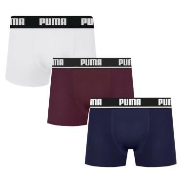 Imagem de Kit 3 Cuecas Boxer Puma Cotton Masculina